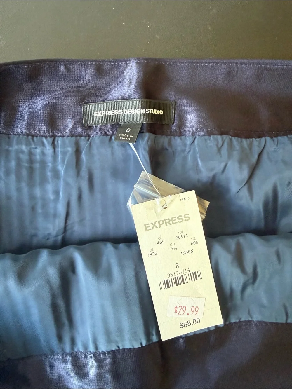Express Design Studio Blue Sequin Mini Skirt | Size 6 | NWT